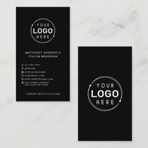 Minimalist Logo Social Media Icons Slogan Business Card