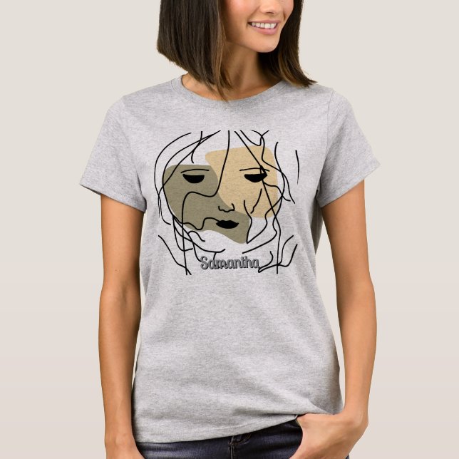 Minimalist Lonely Muted Face T-Shirt (Front)