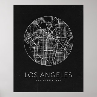Minimalist Los Angeles City Map Poster