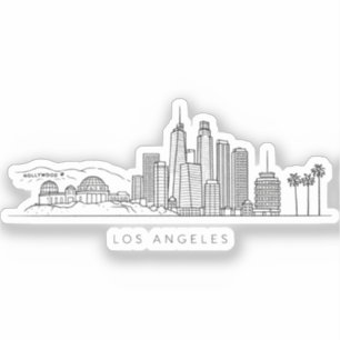Minimalist Los Angeles Skyline Illustration