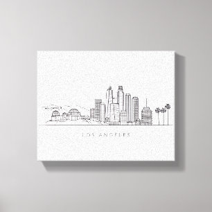 Minimalist Los Angeles Skyline Illustration Canvas Print