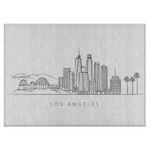 Minimalist Los Angeles Skyline Illustration Cutting Board