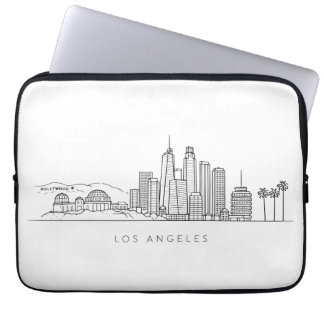 Minimalist Los Angeles Skyline Illustration Laptop Sleeve