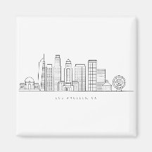 Minimalist Los Angeles Skyline Illustration