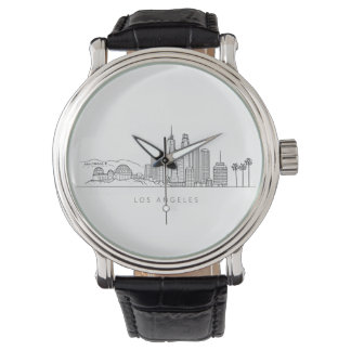 Minimalist Los Angeles Skyline Illustration Watch