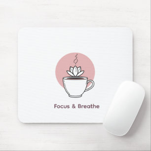 Minimalist Lotus Art Mouse Mat