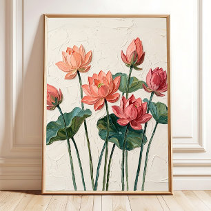 Minimalist Lotus Canvas Print