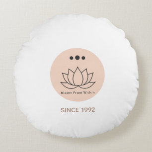 Minimalist Lotus Flower Personalised Zen Pillow