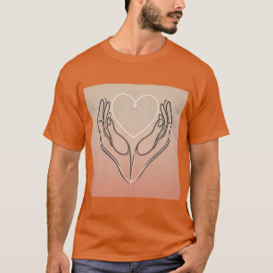 Minimalist Love Hand Heart T-Shirt