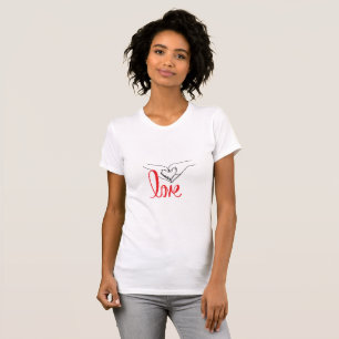 Minimalist Love Heart Hands Romantic Gesture T-Shirt