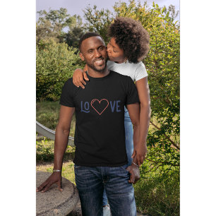 Minimalist LOVE Heart Typography  Valentine's Day T-Shirt