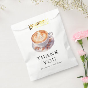 Minimalist Love Is Brewing Coffee Bridal Shower Favour Bags