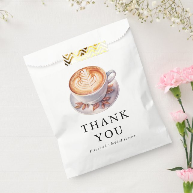 Minimalist Love Is Brewing Coffee Bridal Shower Favour Bags (Sealed)