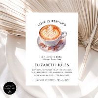 Minimalist Love Is Brewing Coffee Bridal Shower