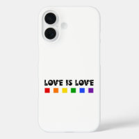 Minimalist Love Is Love Pride Rainbow & Hearts