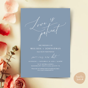 Minimalist, Love is patient, Change the date card