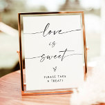 Minimalist Love is Sweet Shower Dessert Sign<br><div class="desc">This Love is Sweet Sign features features a beautifully modern minimalist elegance to display at your wedding or special event. Easily edit most wording to match your theme! Text and arch colours are fully editable —> click the "Customise Further" button to edit!</div>