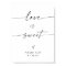 Minimalist Love is Sweet Shower Dessert Sign