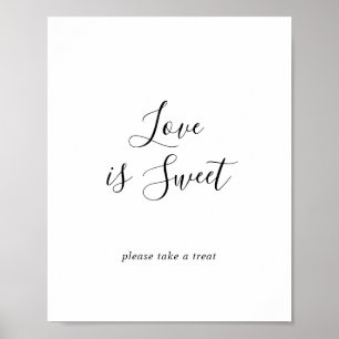 Minimalist Love Is Sweet Wedding Sign