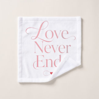 Minimalist Love Never Ends Rose Gold Bath Towel Set
