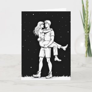 Minimalist Love Stars Card