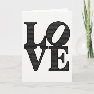 Minimalist Love Word Art Card