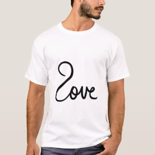 Minimalist "love" Word Typography Design T-Shirt