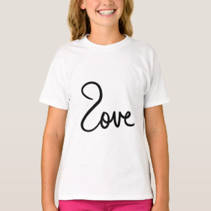 Minimalist "love" Word Typography Design T-Shirt