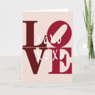 Minimalist Love Xoxo Type Card