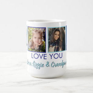 Minimalist Love You Four Photo Coffee Mug