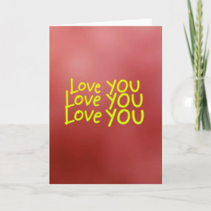 Minimalist Love You Pattern Card