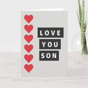 Minimalist Love You Son Card