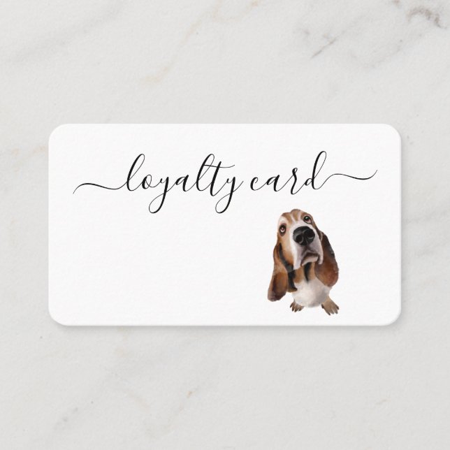 Minimalist Loyalty Card Pet Dog Services Grooming (Front)