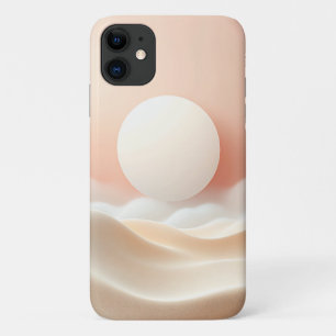 Minimalist Luminous Sphere & Soft Sandy Waves - El iPhone 11 Case