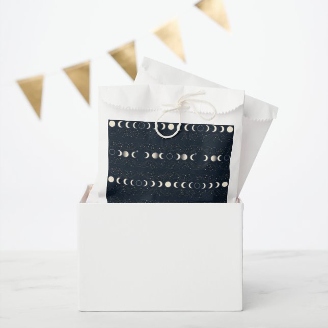 Minimalist Lunar Phases Pattern with Stars and Nig Favour Bags (Party)