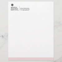 Minimalist Luxe Floral Logo Designer Pink
