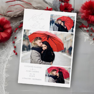 Minimalist Luxury 3 Photos Wedding Silver 