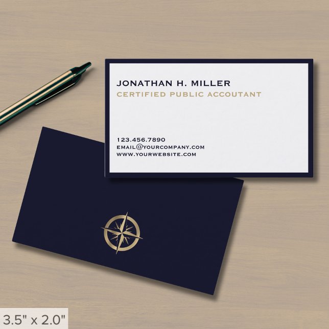 Minimalist Luxury Accountant Business Card (Creator Uploaded)