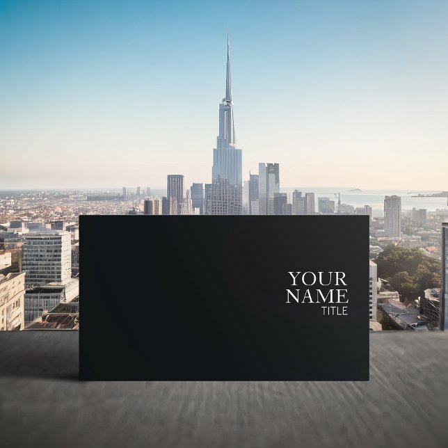 Minimalist Luxury Black Business Card (Creator Uploaded)