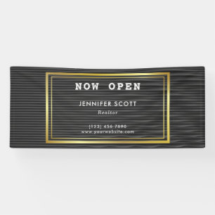 Minimalist Luxury Black Gold Business Banner