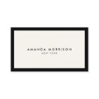 Minimalist Luxury Black/Ivory QR Code Social Media