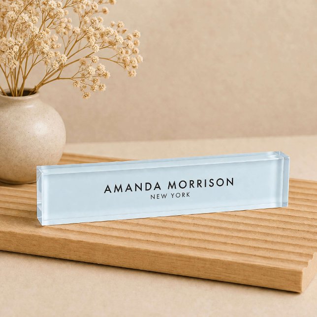 Minimalist Luxury Blue Nameplate (Creator Uploaded)
