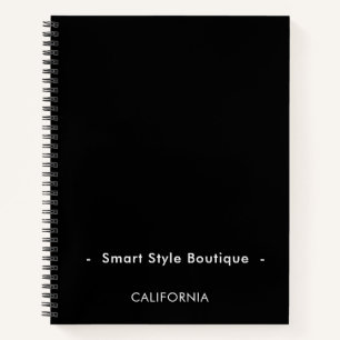 Minimalist Luxury Boutique Black and White Notebook