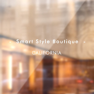 Minimalist Luxury Boutique Black and White Window Cling