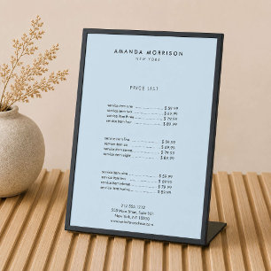 Minimalist Luxury Boutique Black/Blue Pedestal Sign