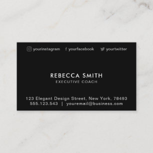 Minimalist Luxury Boutique Black Business Card