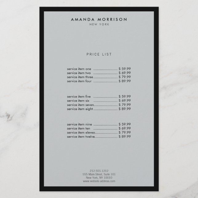 Minimalist Luxury Boutique Black/Gray Flyer (Front)