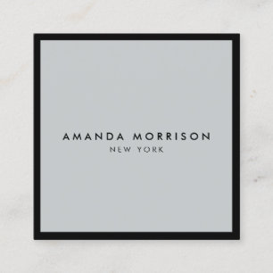 Minimalist Luxury Boutique Black/Grey Square Business Card