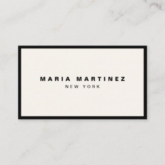 Minimalist Luxury Boutique Black/Ivory Business Card