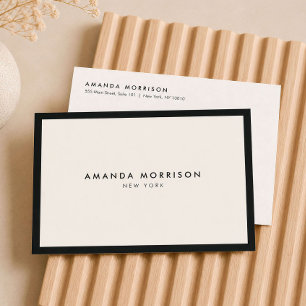 Minimalist Luxury Boutique Black/Ivory Postcard